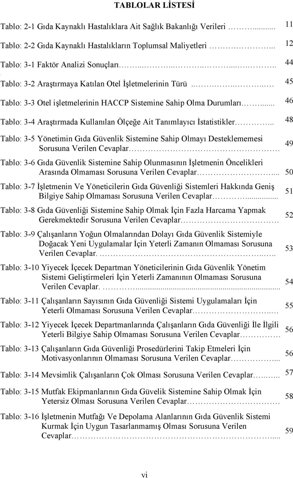 ... 46 Tablo: 3-4 Araştırmada Kullanılan Ölçeğe Ait Tanımlayıcı İstatistikler... 48 Tablo: 3-5 Yönetimin Gıda Güvenlik Sistemine Sahip Olmayı Desteklememesi Sorusuna Verilen Cevaplar.