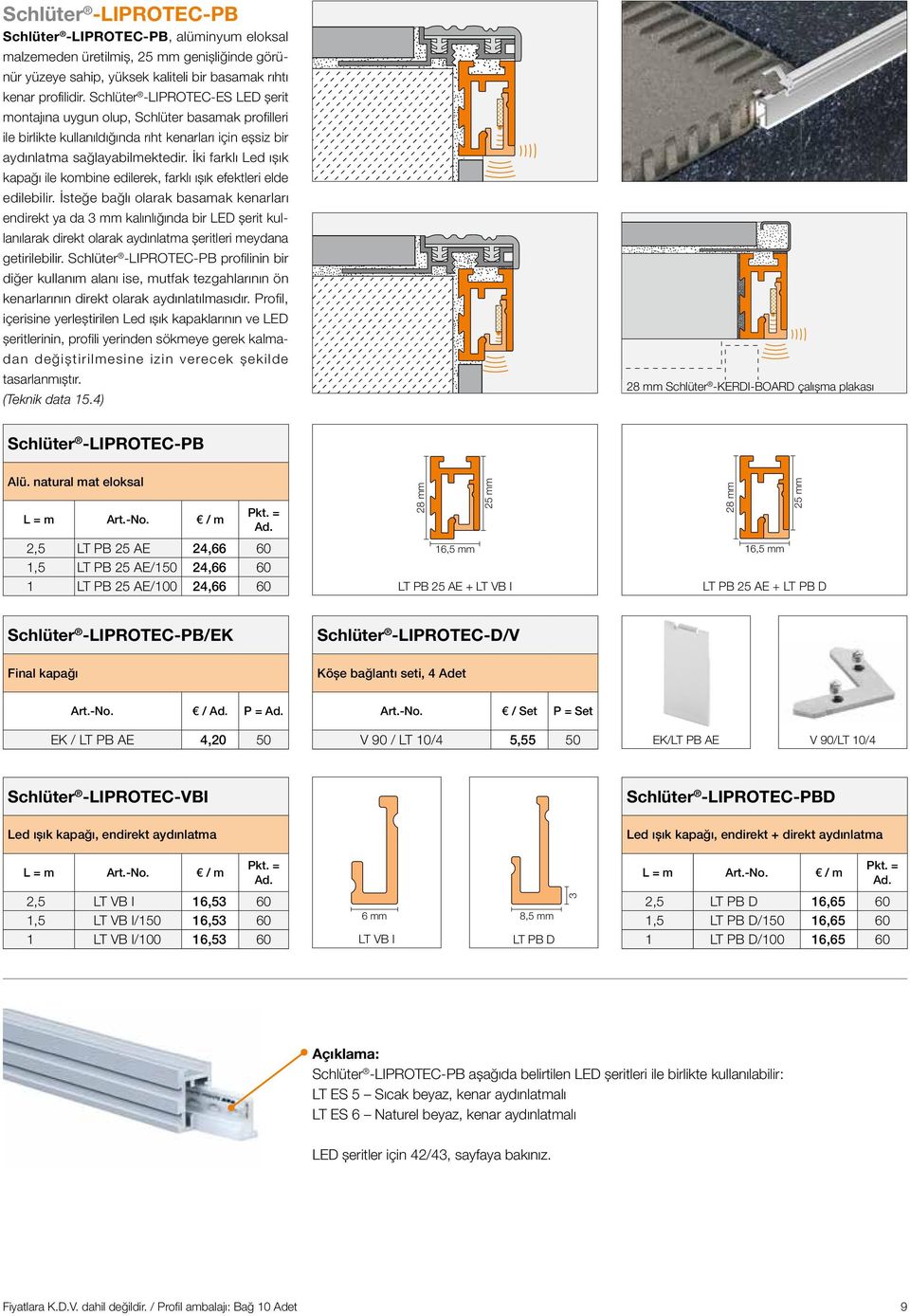 İki farklı Led ıșık kapağı ile kombine edilerek, farklı ıșık efektleri elde edilebilir.