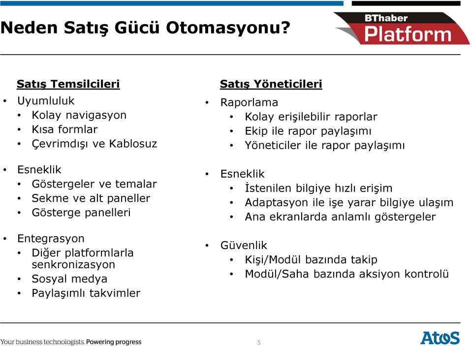 Gösterge panelleri Entegrasyon Diğer platformlarla senkronizasyon Sosyal medya Paylaşımlı takvimler Satış Yöneticileri Raporlama Kolay