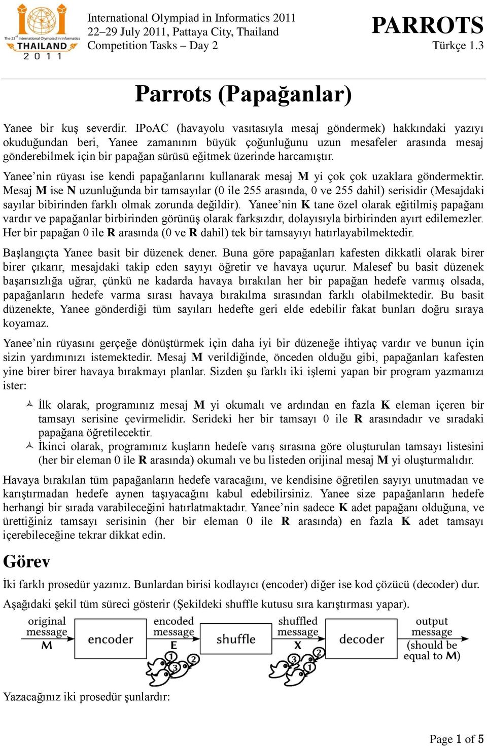 harcamıştır. Yanee nin rüyası ise kendi papağanlarını kullanarak mesaj M yi çok çok uzaklara göndermektir.