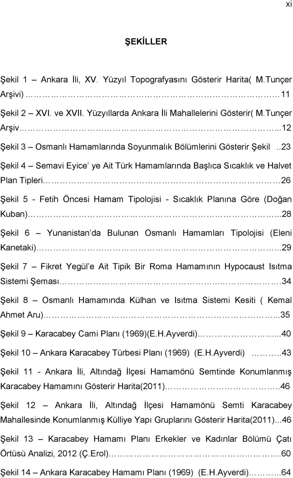 ..28 Şekil 6 Yunanistan da Bulunan Osmanlı Hamamları Tipolojisi (Eleni Kanetaki)...29 Şekil 7 Fikret Yegül e Ait Tipik Bir Roma Hamamının Hypocaust Isıtma Sistemi Şeması.