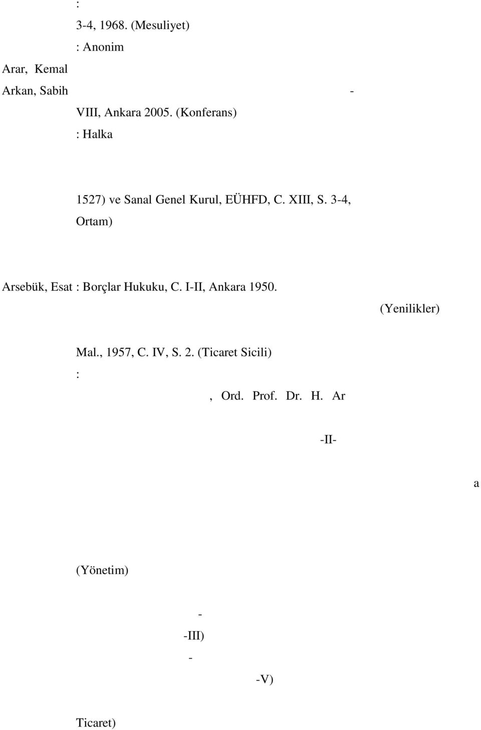 (HAAO) : Ticari İşletme Hukuku, Ankara 2011. (İşletme) Arı, Zekeriya : Türk Ticaret Kanunu Tasarısının Elektronik Ortama İlişkin Hükmü (Tasarı m. 1527) ve Sanal Genel Kurul, EÜHFD, C. XIII, S.