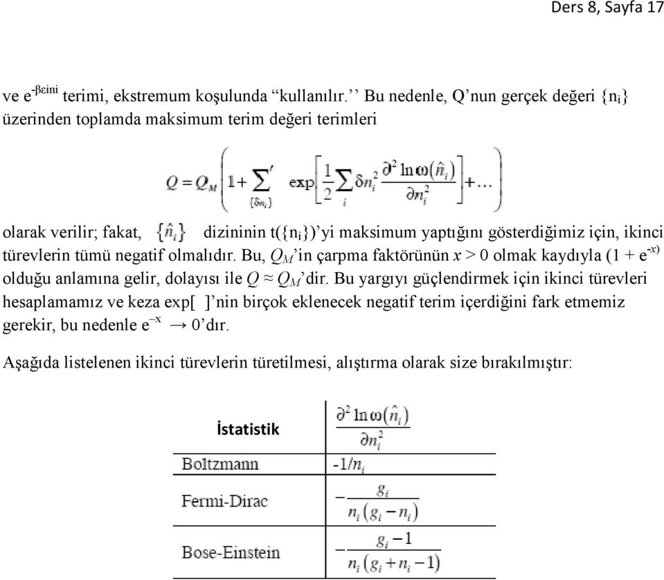 gösterdiğimiz için, ikinci türevlerin tümü negatif olmalıdır.