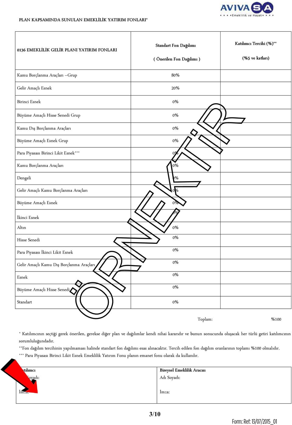 Borçlanma Araçları 0% Dengeli 0% Gelir Amaçlı Kamu Borçlanma Araçları 0% Büyüme Amaçlı Esnek 0% İkinci Esnek 0% Altın 0% Hisse Senedi 0% Para Piyasası İkinci Likit Esnek 0% Gelir Amaçlı Kamu Dış