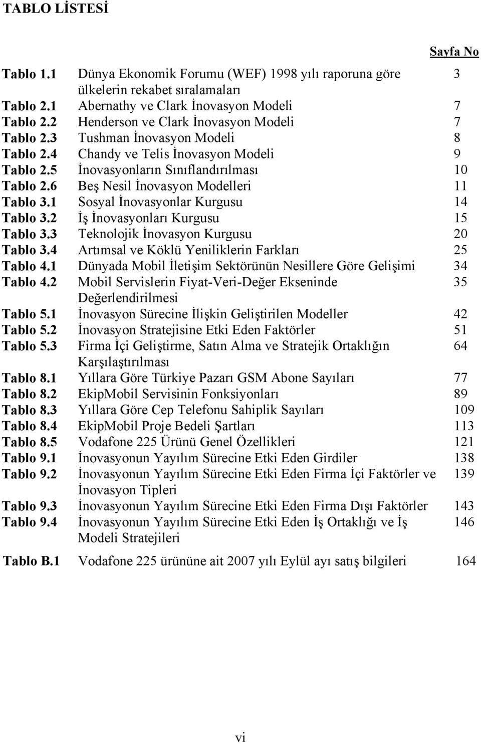 6 Beş Nesil İnovasyon Modelleri 11 Tablo 3.1 Sosyal İnovasyonlar Kurgusu 14 Tablo 3.2 İş İnovasyonları Kurgusu 15 Tablo 3.3 Teknolojik İnovasyon Kurgusu 20 Tablo 3.