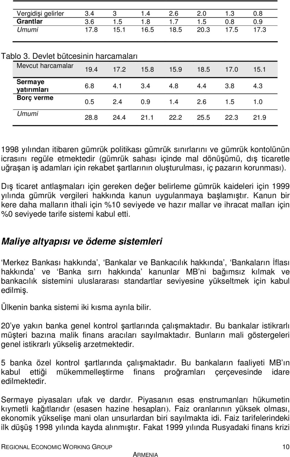 9 1998 yılından itibaren gümrük politikası gümrük sınırlarını ve gümrük kontolünün icrasını regüle etmektedir (gümrük sahası içinde mal dönüşümü, dış ticaretle uğraşan iş adamları için rekabet