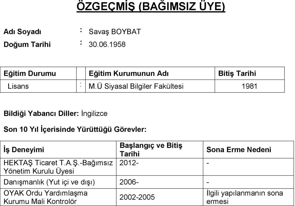 Ticaret T.A.Ş.