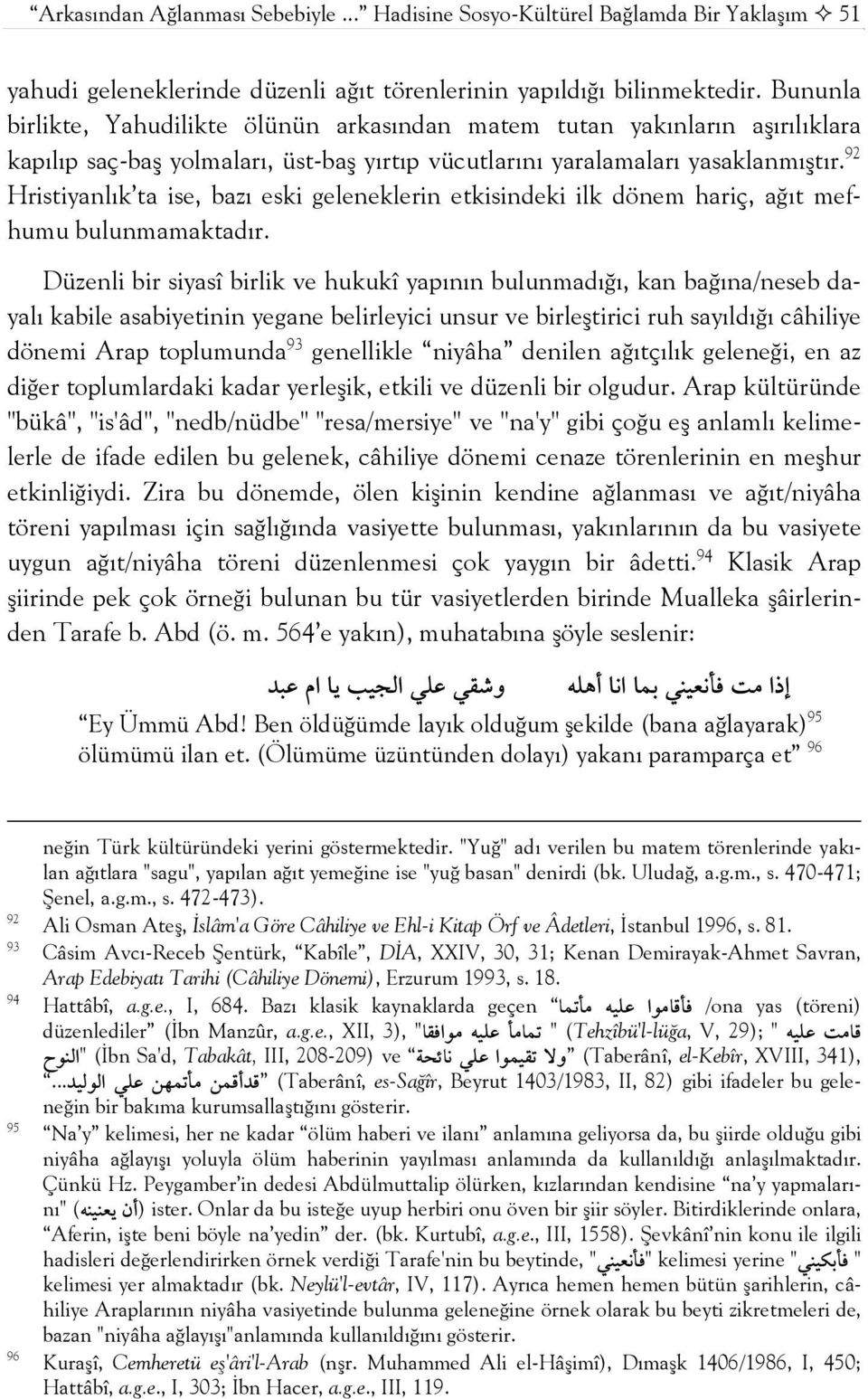 92 Hristiyanlık ta ise, bazı eski geleneklerin etkisindeki ilk dönem hariç, ağıt mefhumu bulunmamaktadır.