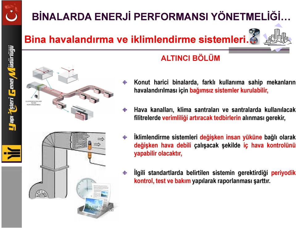 İklimlendirme sistemleri değişken insan yüküne bağlı olarak değişken hava debili çalışacak şekilde iç hava kontrolünü yapabilir olacaktır, İl ili t d