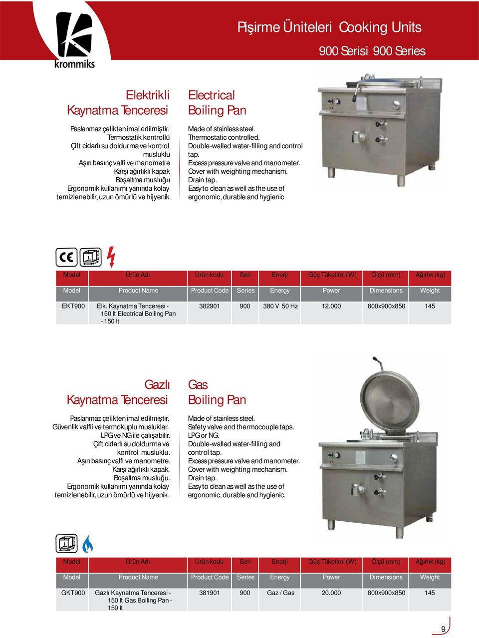 Excess pressure valve and manometer. Cover with weighting mechanism. Drain tap.