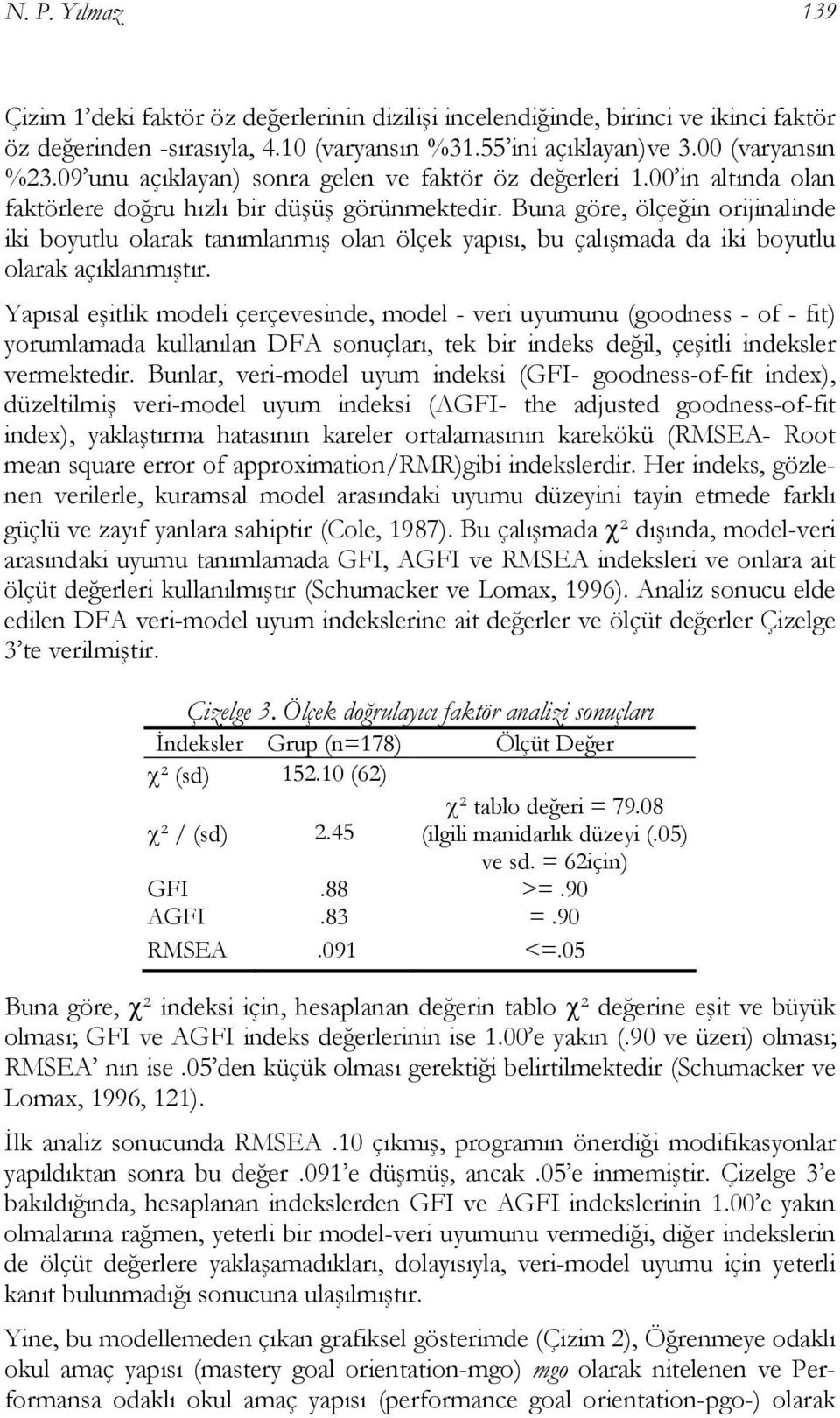 Buna göre, ölçeğin orijinalinde iki boyutlu olarak tanımlanmış olan ölçek yapısı, bu çalışmada da iki boyutlu olarak açıklanmıştır.