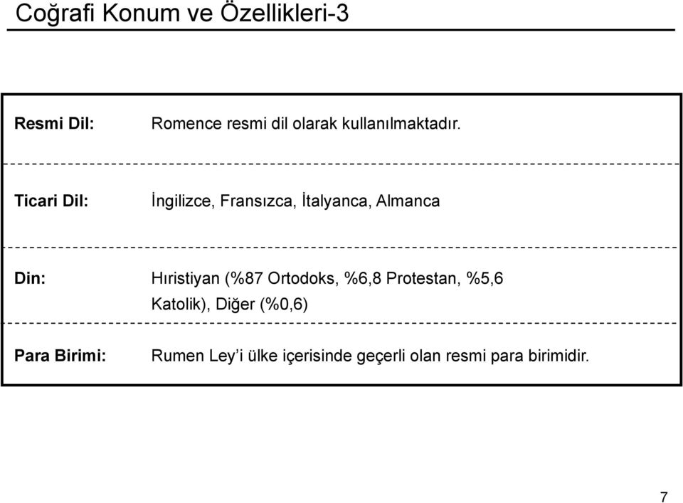 Ticari Dil: İngilizce, Fransızca, İtalyanca, Almanca Din: Hıristiyan