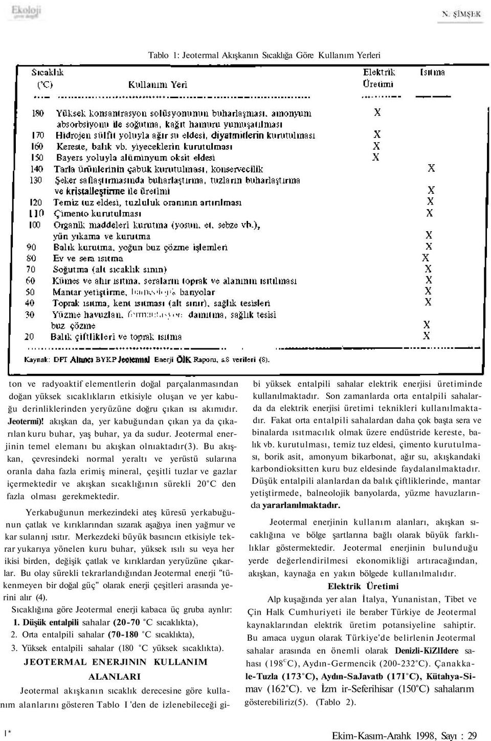 Bu akışkan, çevresindeki normal yeraltı ve yerüstü sularına oranla daha fazla erimiş mineral, çeşitli tuzlar ve gazlar içermektedir ve akışkan sıcaklığının sürekli 20 C den fazla olması gerekmektedir.