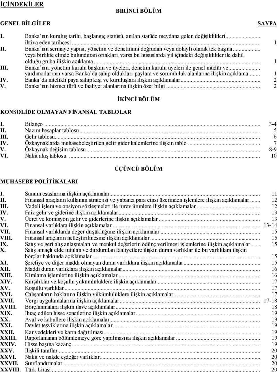 .. veya birlikte elinde bulunduran ortakları, varsa bu hususlarda yıl içindeki değişiklikler ile dahil olduğu gruba ilişkin açıklama... 1 III.