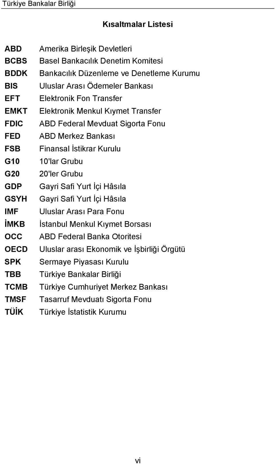 Merkez Bankası Finansal İstikrar Kurulu 10'lar Grubu 20'ler Grubu Gayri Safi Yurt İçi Hâsıla Gayri Safi Yurt İçi Hâsıla Uluslar Arası Para Fonu İstanbul Menkul Kıymet Borsası ABD Federal