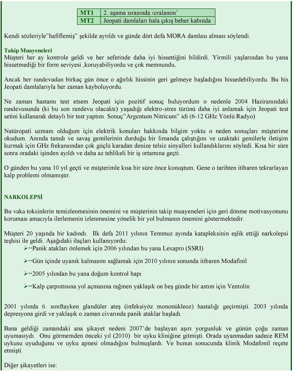 Ancak her randevudan birkaç gün önce o ağırlık hissinin geri gelmeye başladığını hissedebiliyordu. Bu his Jeopati damlalarıyla her zaman kayboluyordu.