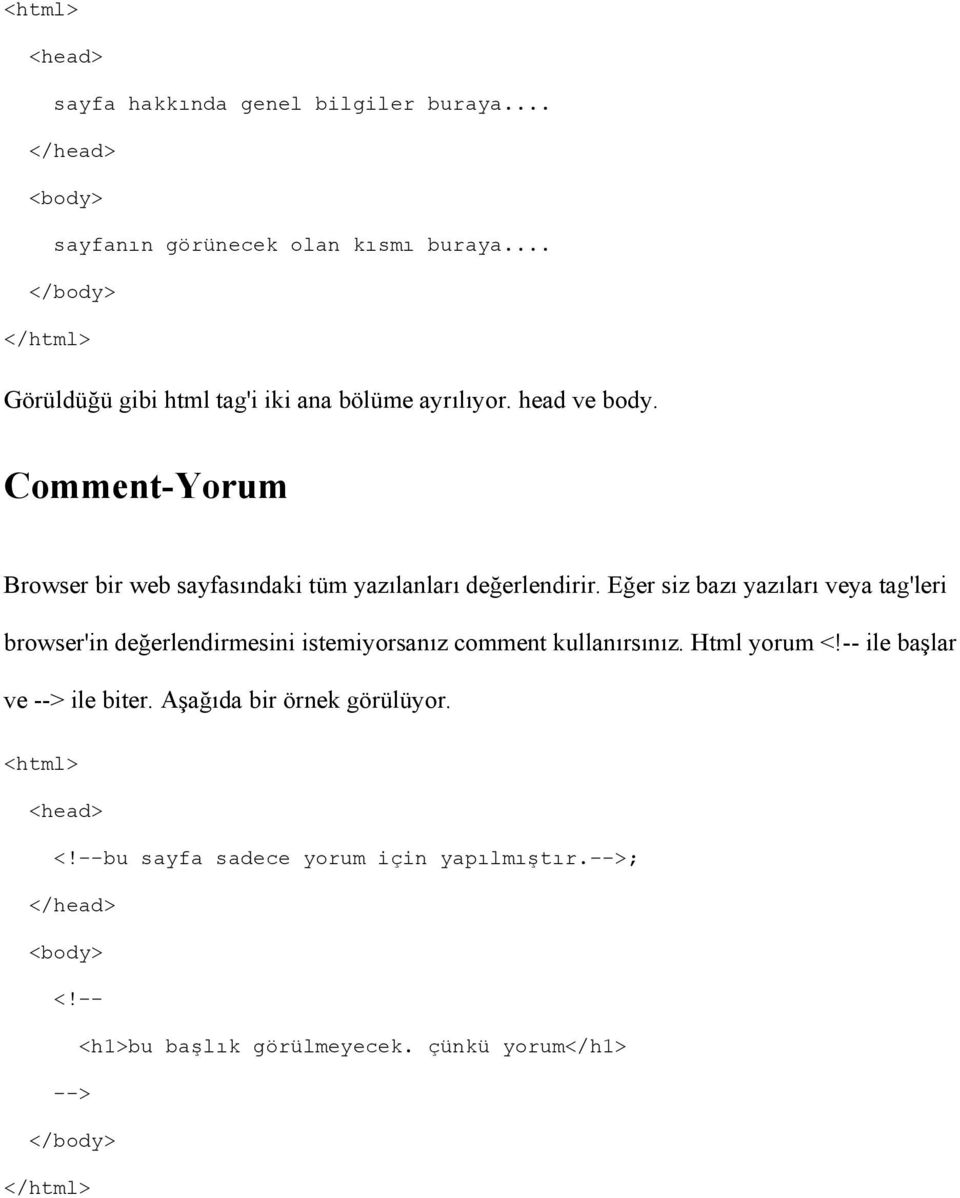 Comment-Yorum Browser bir web sayfasındaki tüm yazılanları değerlendirir.