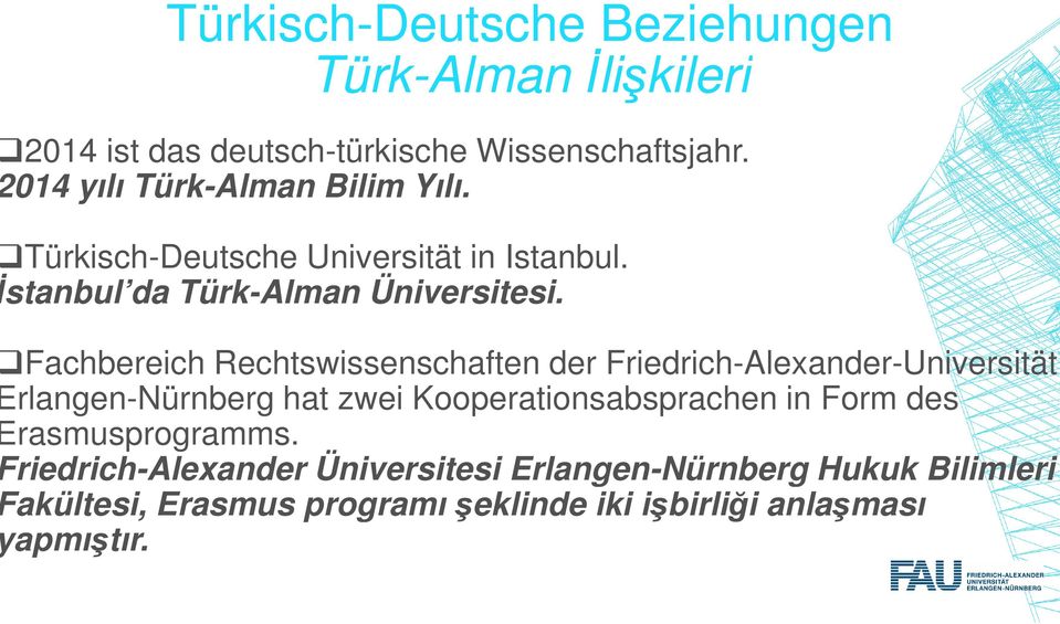 Fachbereich Rechtswissenschaften der Friedrich-Alexander-Universität rlangen-nürnberg hat zwei Kooperationsabsprachen in Form
