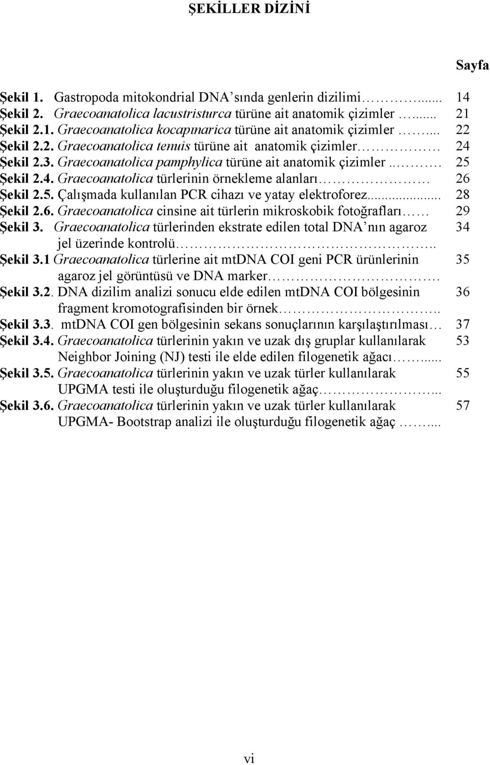 5. Çalışmada kullanılan PCR cihazı ve yatay elektroforez... 28 Şekil 2.6. Graecoanatolica cinsine ait türlerin mikroskobik fotoğrafları 29 Şekil 3.