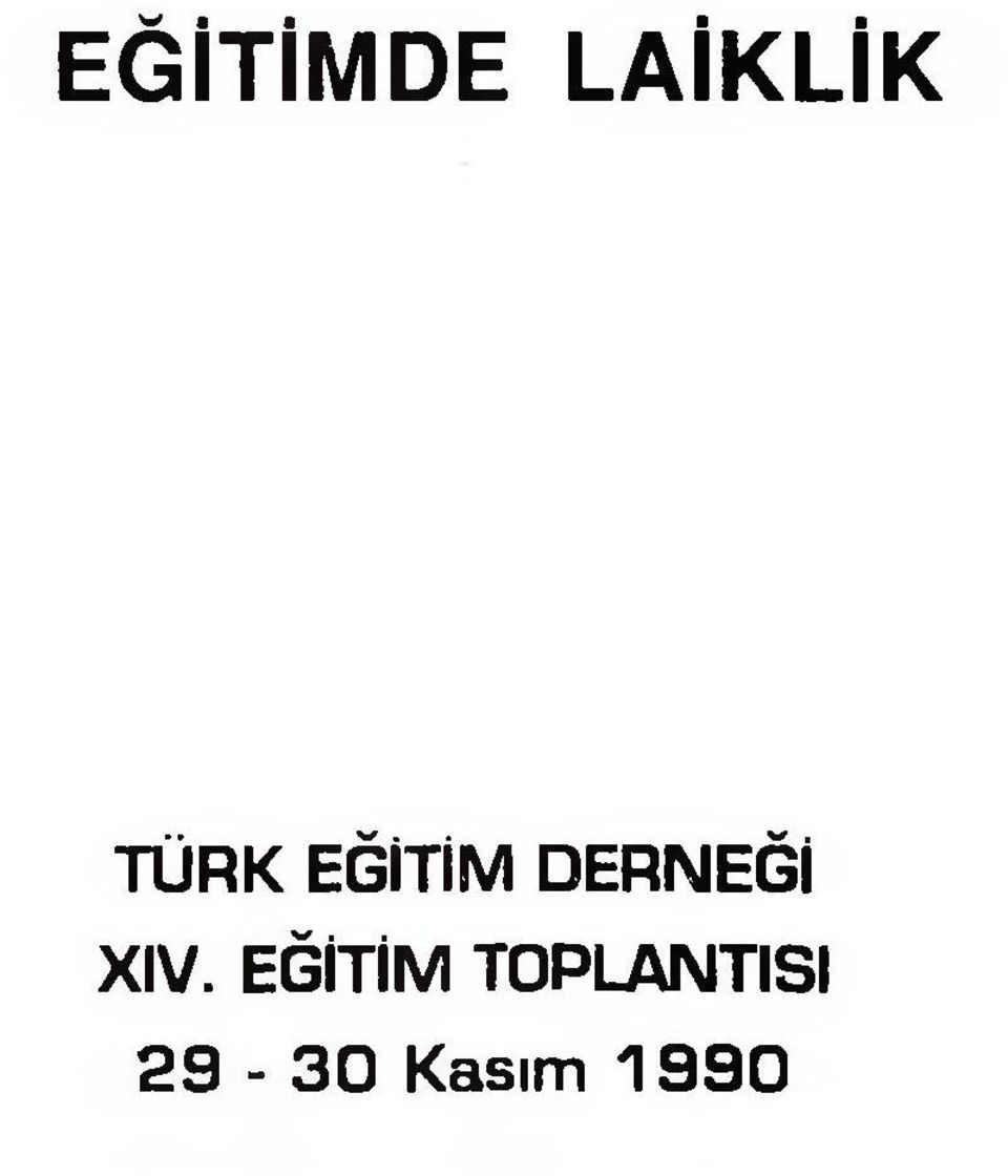 XIV. EĞİTİM