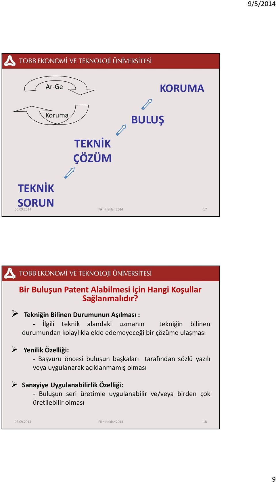 edemeyeceği bir çözüme ulaşması Yenilik Özelliği: - Başvuru öncesi buluşun başkaları tarafından sözlü yazılı veya