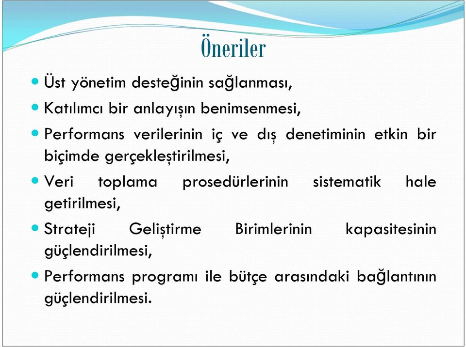 toplama prosedürlerinin sistematik hale getirilmesi, Strateji Geliştirme Birimlerinin