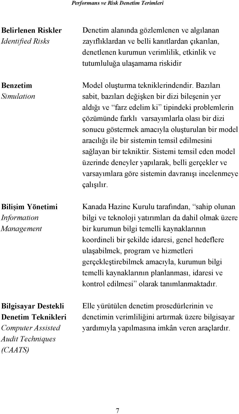 Bazıları sabit, bazıları değişken bir dizi bileşenin yer aldığı ve farz edelim ki tipindeki problemlerin çözümünde farklı varsayımlarla olası bir dizi sonucu göstermek amacıyla oluşturulan bir model