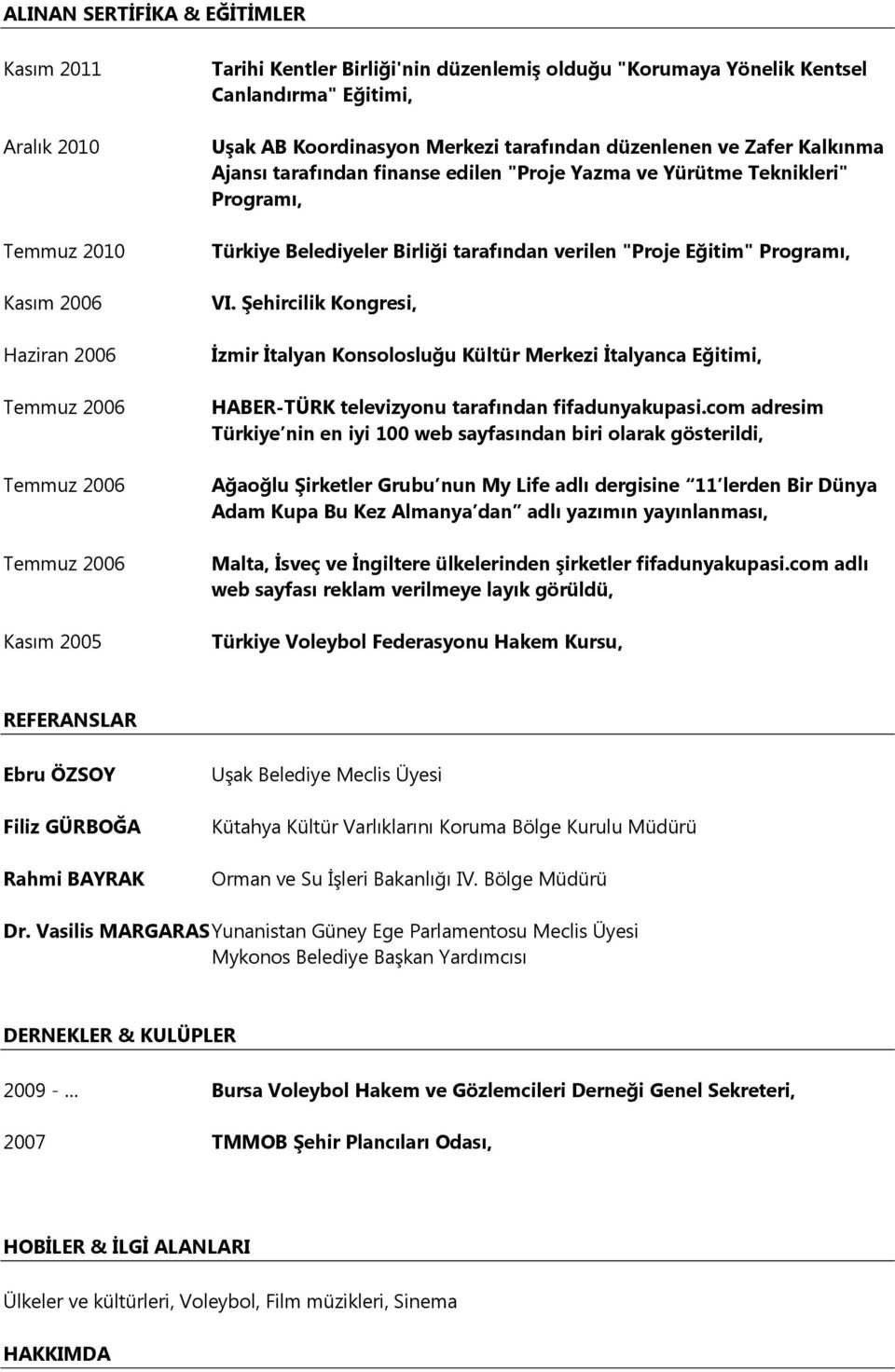 VI. Şehircilik Kongresi, İzmir İtalyan Konsolosluğu Kültür Merkezi İtalyanca Eğitimi, HABER-TÜRK televizyonu tarafından fifadunyakupasi.