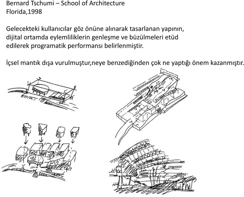 genleşme ve büzülmeleri etüd edilerek programatik performansı belirlenmiştir.