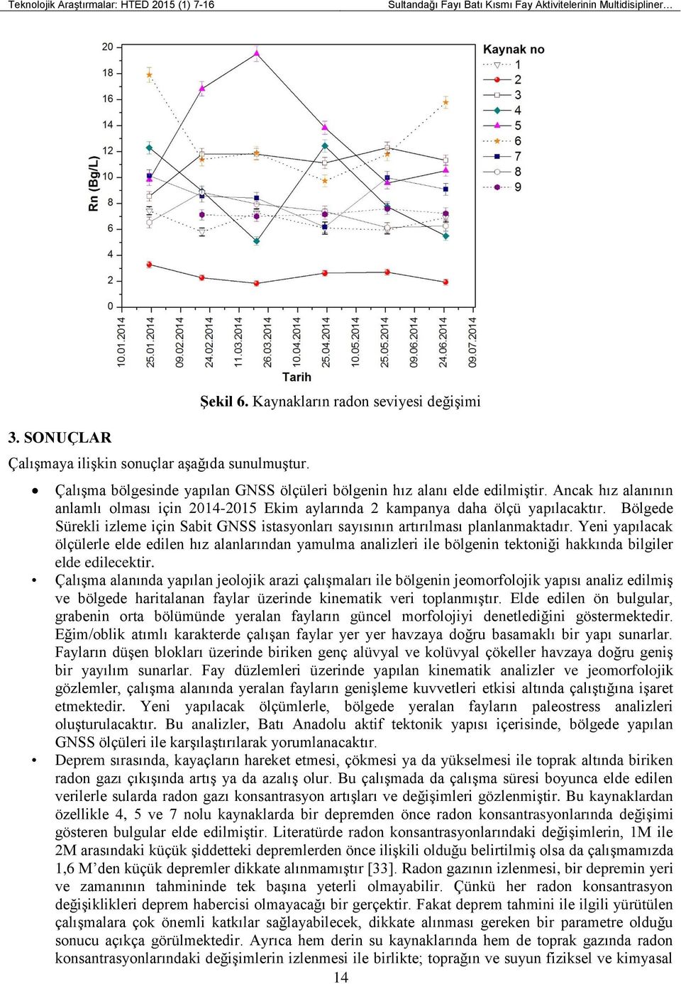 Ancak hız alanının anlamlı olması için 2014-2015 Ekim aylarında 2 kampanya daha ölçü yapılacaktır. Bölgede Sürekli izleme için Sabit GNSS istasyonları sayısının artırılması planlanmaktadır.