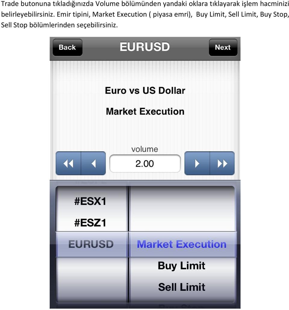 Emir tipini, Market Execution ( piyasa emri), Buy Limit,