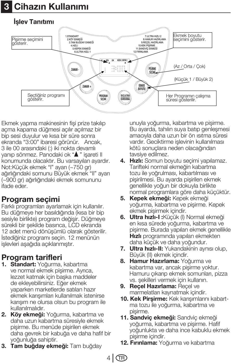 Ancak, 3 ile 00 arasındaki (:) iki nokta devamlı yanıp sönmez. Panodaki ok işareti II konumunda olacaktır. Bu varsayılan ayardır.