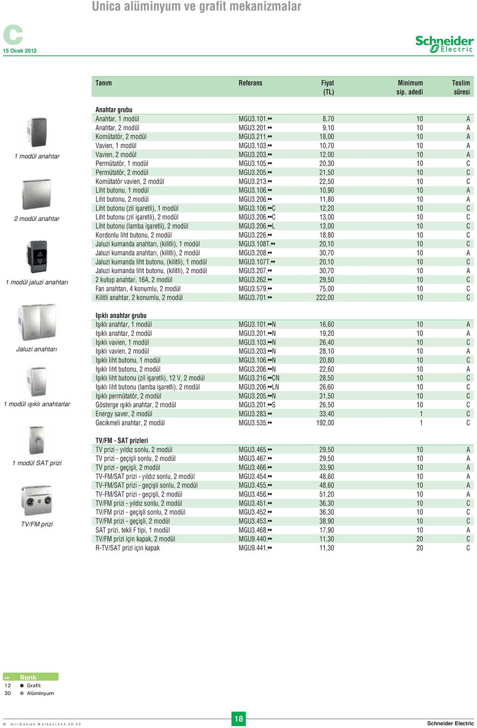 8,70 10 A Anahtar, 2 modül MGU3.201. 9,10 10 A Komütatör, 2 modül MGU3.211. 18,00 10 A Vavien, 1 modül MGU3.103. 10,70 10 A Vavien, 2 modül MGU3.203. 12,00 10 A Permütatör, 1 modül MGU3.105.