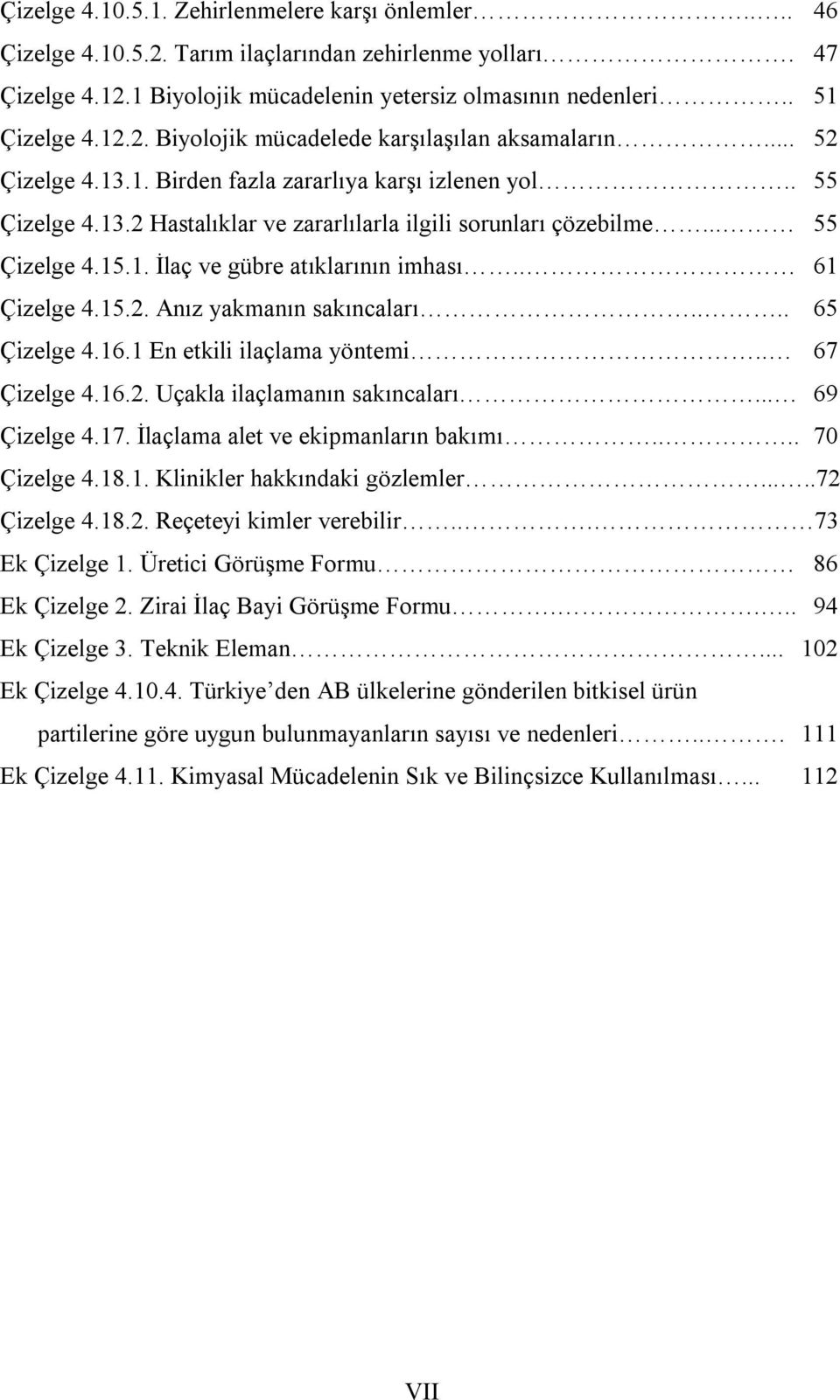 . 61 Çizelge 4.15.2. Anız yakmanın sakıncaları.... 65 Çizelge 4.16.1 En etkili ilaçlama yöntemi.. 67 Çizelge 4.16.2. Uçakla ilaçlamanın sakıncaları... 69 Çizelge 4.17.