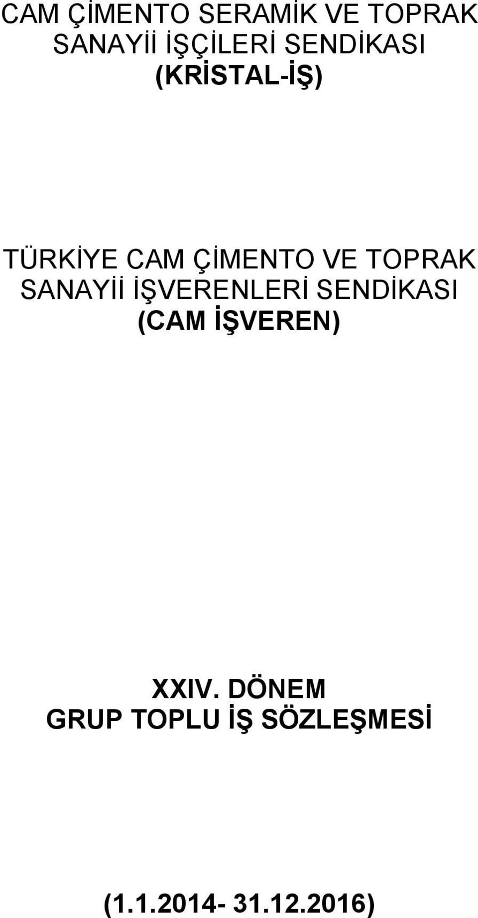 TOPRAK SANAYİİ İŞVERENLERİ SENDİKASI (CAM İŞVEREN)