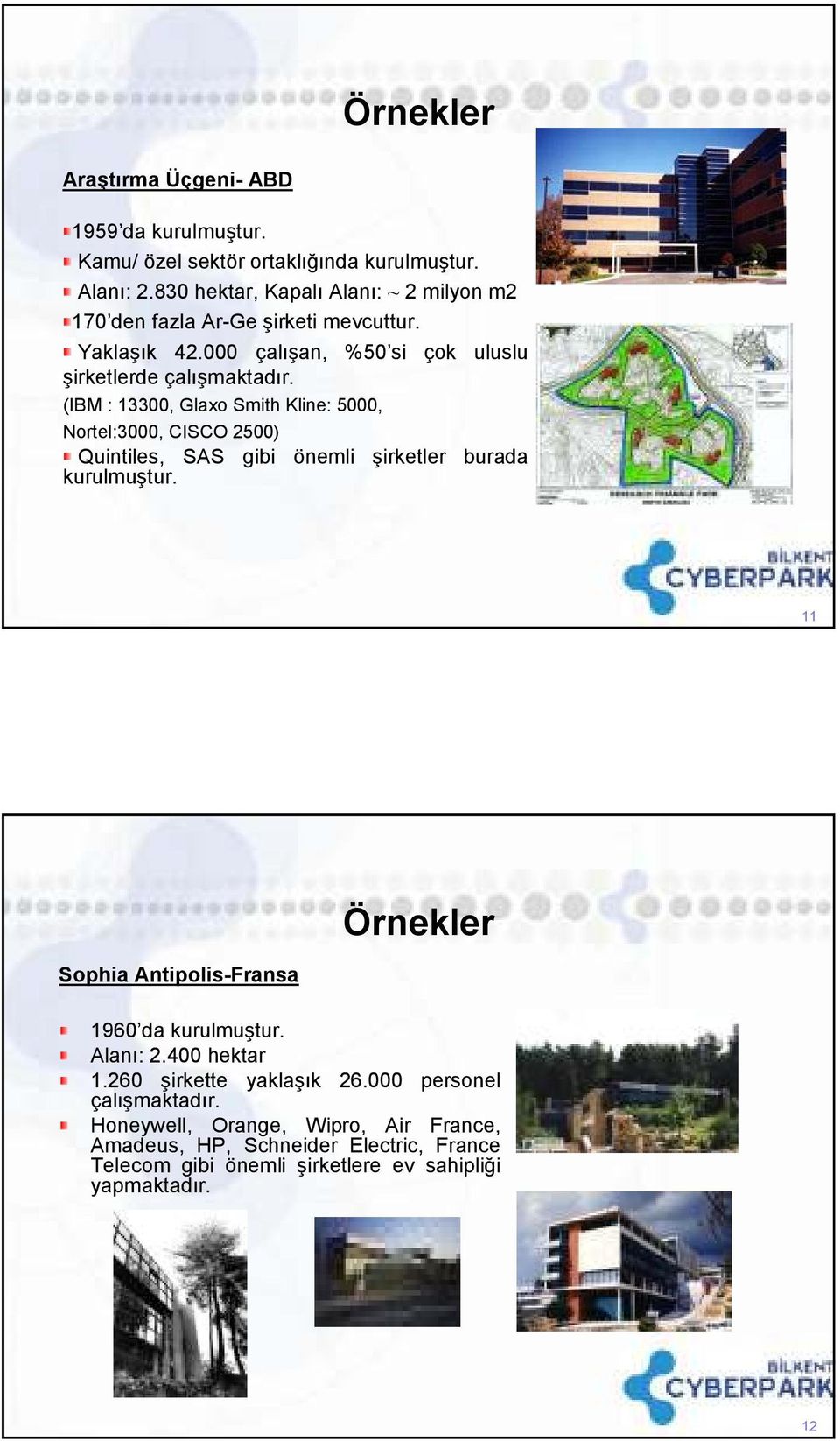 (IBM : 13300, Glaxo Smith Kline: 5000, Nortel:3000, CISCO 2500) Quintiles, SAS gibi önemli şirketler burada kurulmuştur.