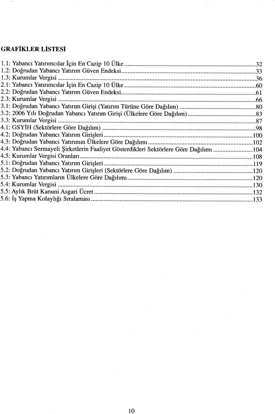 2: 2006 Yılı Doğrudan Yabancı Yatırım Girişi (Ülkelere Göre Dağılım) 83 3.3: Kurumlar Vergisi 87 4.1: GSYİH (Sektörlere Göre Dağılım) 98 4.2: Doğrudan Yabancı Yatırım Girişleri 100 4.