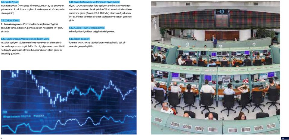 000 ABD Doları için, opsiyon primi olarak virgülden sonra bir basamak olacak şekilde Türk Lirası cinsinden işlem sistemine girilir. (Örnek: 20,1, 20,2 vb.) Minimum fiyat adımı 0,1 dir.