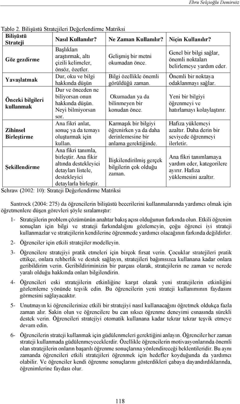 Dur, oku ve bilgi hakkında düşün Dur ve önceden ne biliyorsan onun hakkında düşün. Neyi bilmiyorsan sor. Ana fikri anlat, sonuç ya da temayı oluşturmak için kullan. Ana fikri tanımla, birleştir.