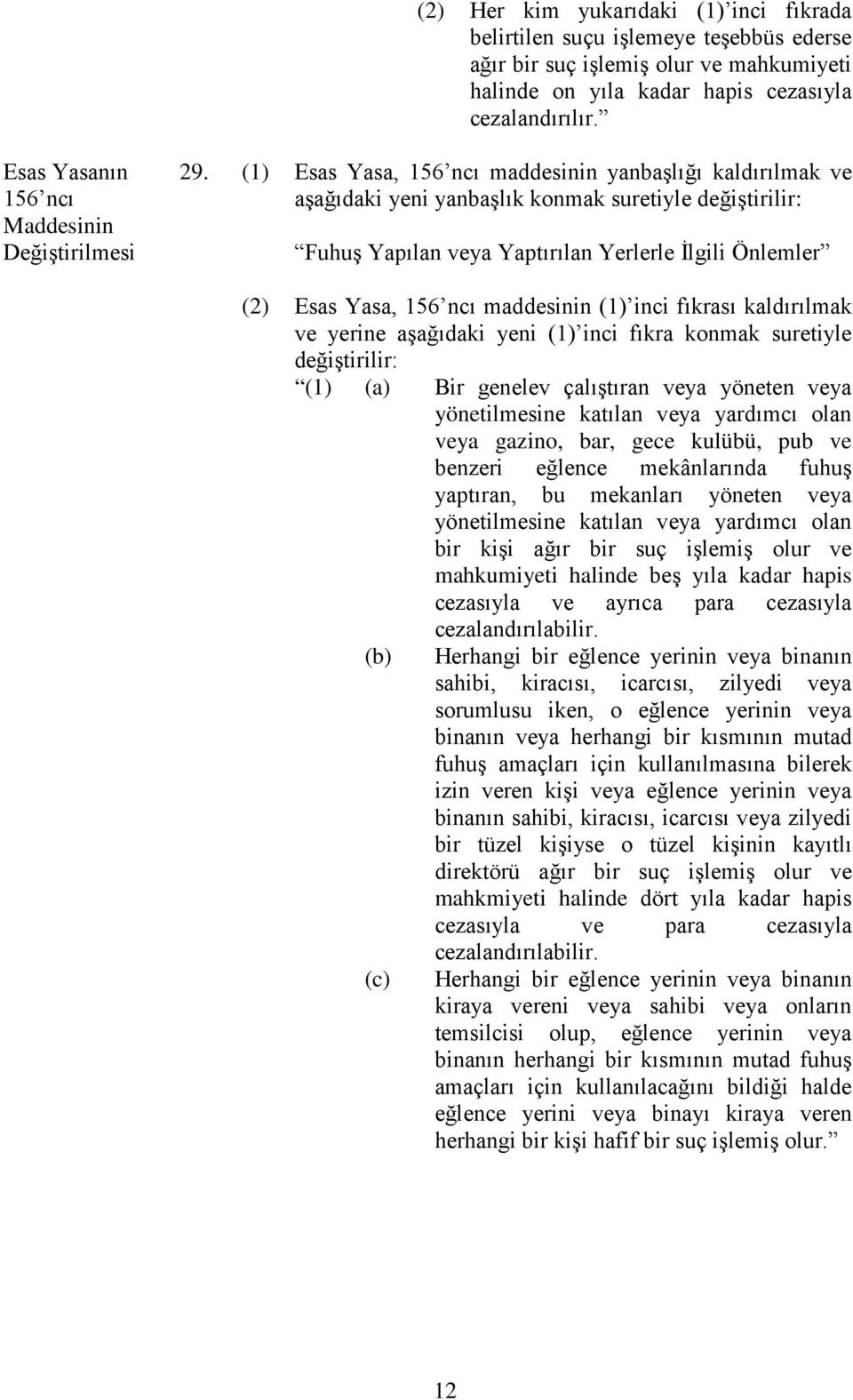 (1) inci fıkrası kaldırılmak ve yerine aşağıdaki yeni (1) inci fıkra konmak suretiyle değiştirilir: (1) (a) Bir genelev çalıştıran yöneten yönetilmesine katılan yardımcı olan gazino, bar, gece