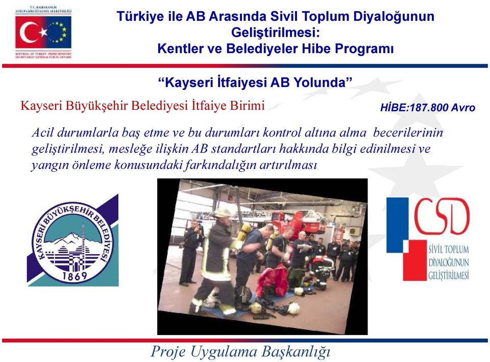 800 Avro Acil durumlarla baş etme ve bu durumları kontrol altına alma becerilerinin geliştirilmesi,