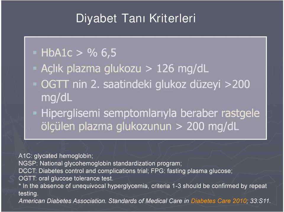 NGSP: National glycohemoglobin standardization program; DCCT: Diabetes control and complications trial; FPG: fasting plasma glucose; OGTT: oral
