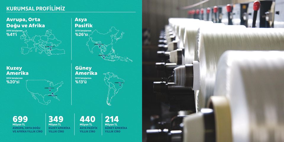 %20 si 699 Milyon TL AVRUPA, ORTA DOĞU VE AFRİKA YILLIK CİRO %13 ü 349 Milyon TL KUZEY