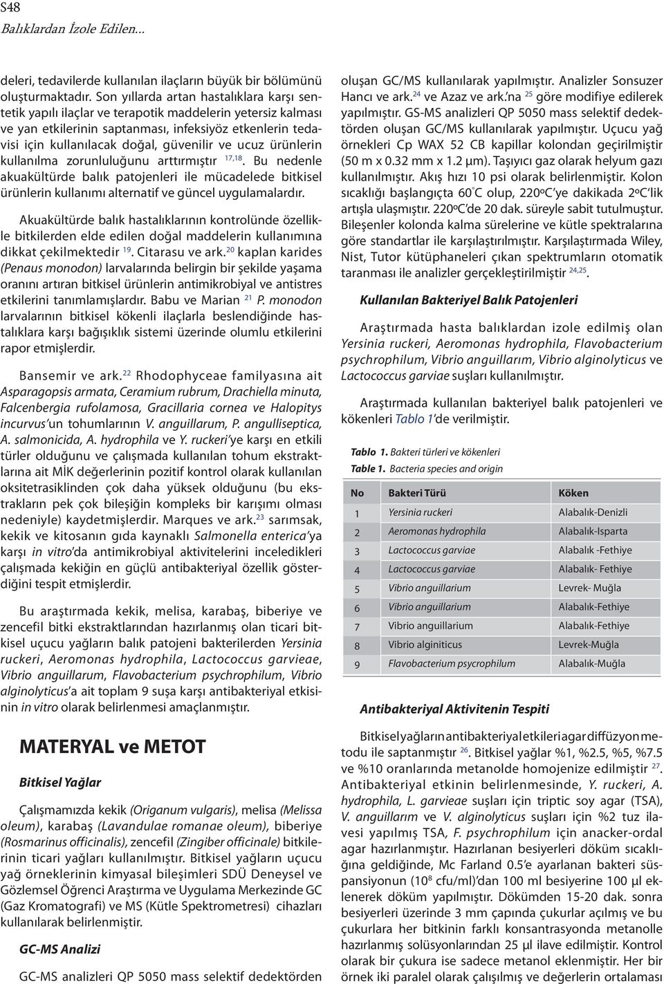 ve ucuz ürünlerin kullanılma zorunluluğunu arttırmıştır 17,18. Bu nedenle akuakültürde balık patojenleri ile mücadelede bitkisel ürünlerin kullanımı alternatif ve güncel uygulamalardır.