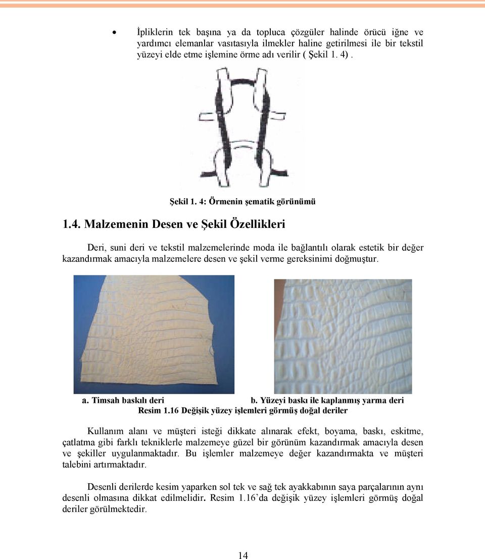 Örmenin şematik görünümü 1.4.