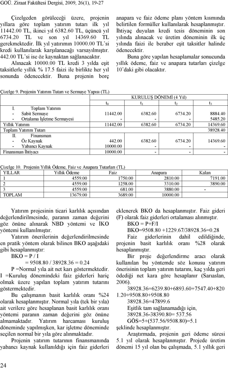 00 TL kredi 3 yılda eşit taksitlerle yıllık % 17.5 faizi ile birlikte her yıl sonunda ödenecektir.