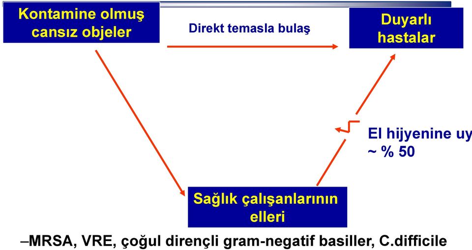 Sağlık çalışanlarının elleri MRSA, VRE, çoğul