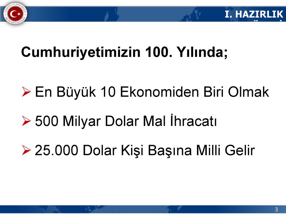 Ekonomiden Biri Olmak 500 Milyar