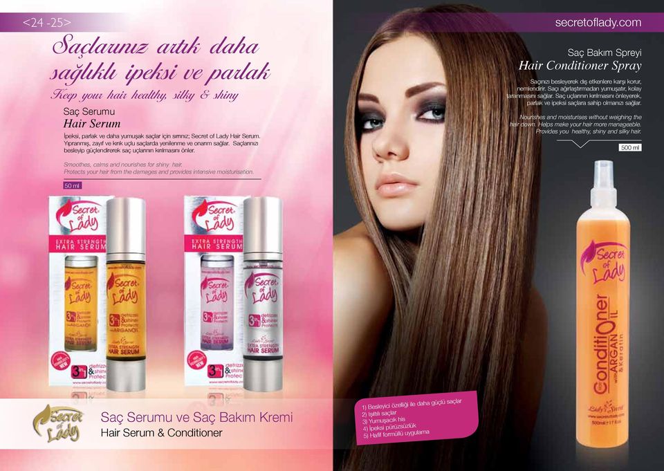 com Saç Bakım Spreyi Hair Conditioner Spray Saçınızı besleyerek dış etkenlere karşı korur, nemlendirir. Saçı ağırlaştırmadan yumuşatır, kolay taranmasını sağlar.