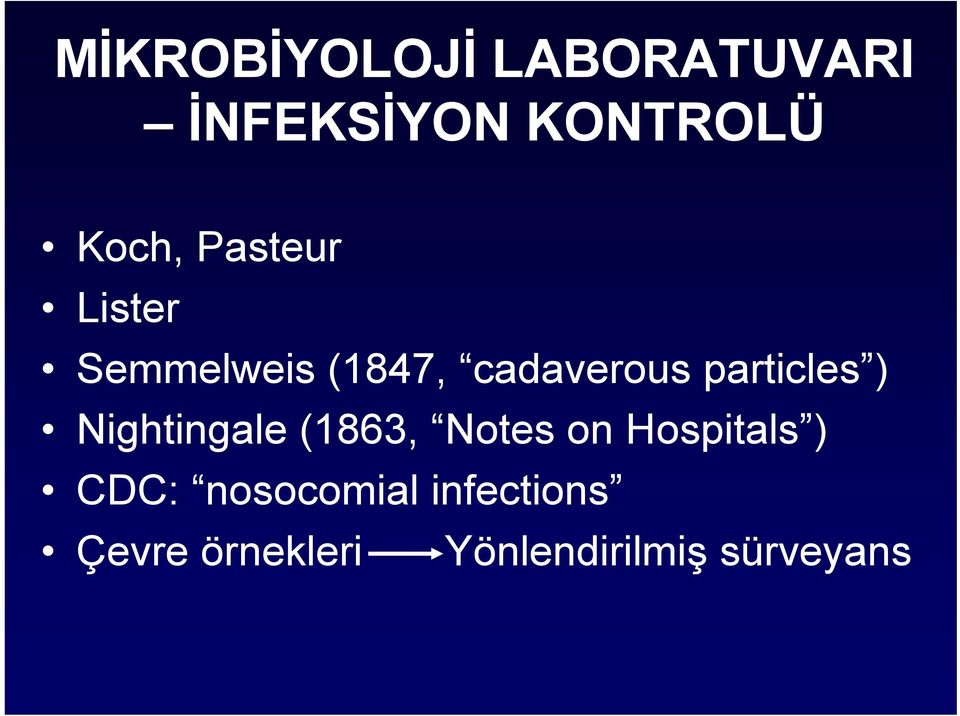 ) Nightingale (1863, Notes on Hospitals ) CDC: